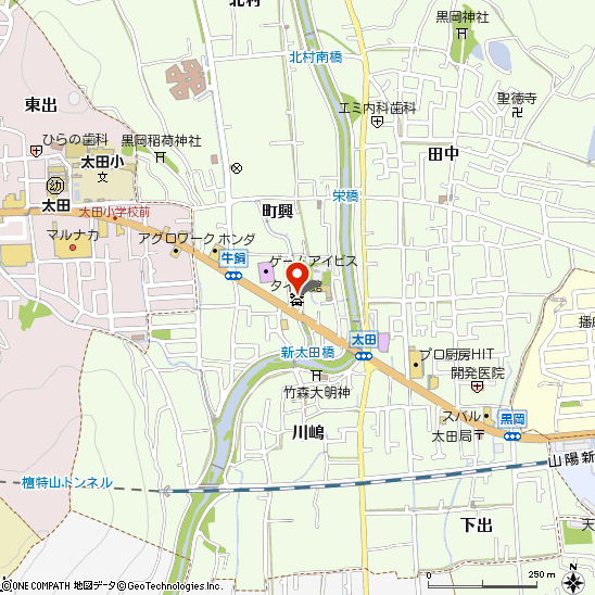 タイヤ館太子付近の地図